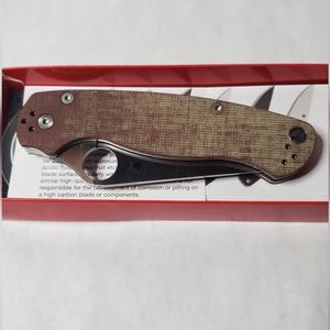 Spyderco Paramilitary 2 Maxamet Knife with Brown Micarta Scales